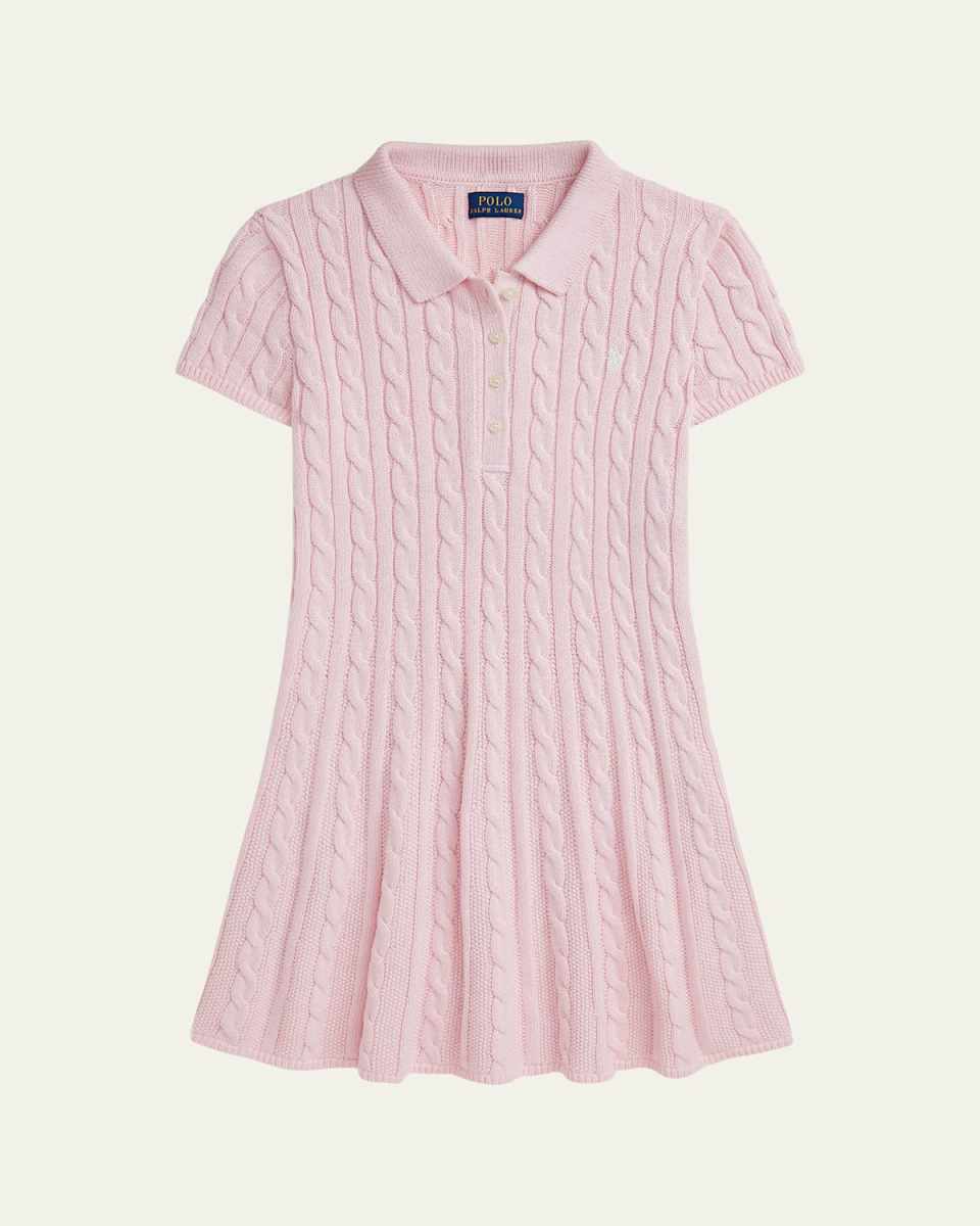 Girl's Cable Knit Dress, Size S-XL